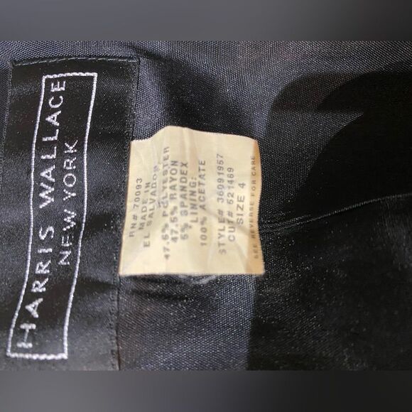 Harris Wallace New York Stripped Suit Skirt Size 4 side zipper in GUC - Picture 9 of 9